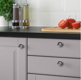 IKEA ENERYDA Knob, Furniture Protectors, Long Lasting Design, Round Kitchen Cabinet Knobs, Drawer Knobs, Chrome-Plated 35 mm